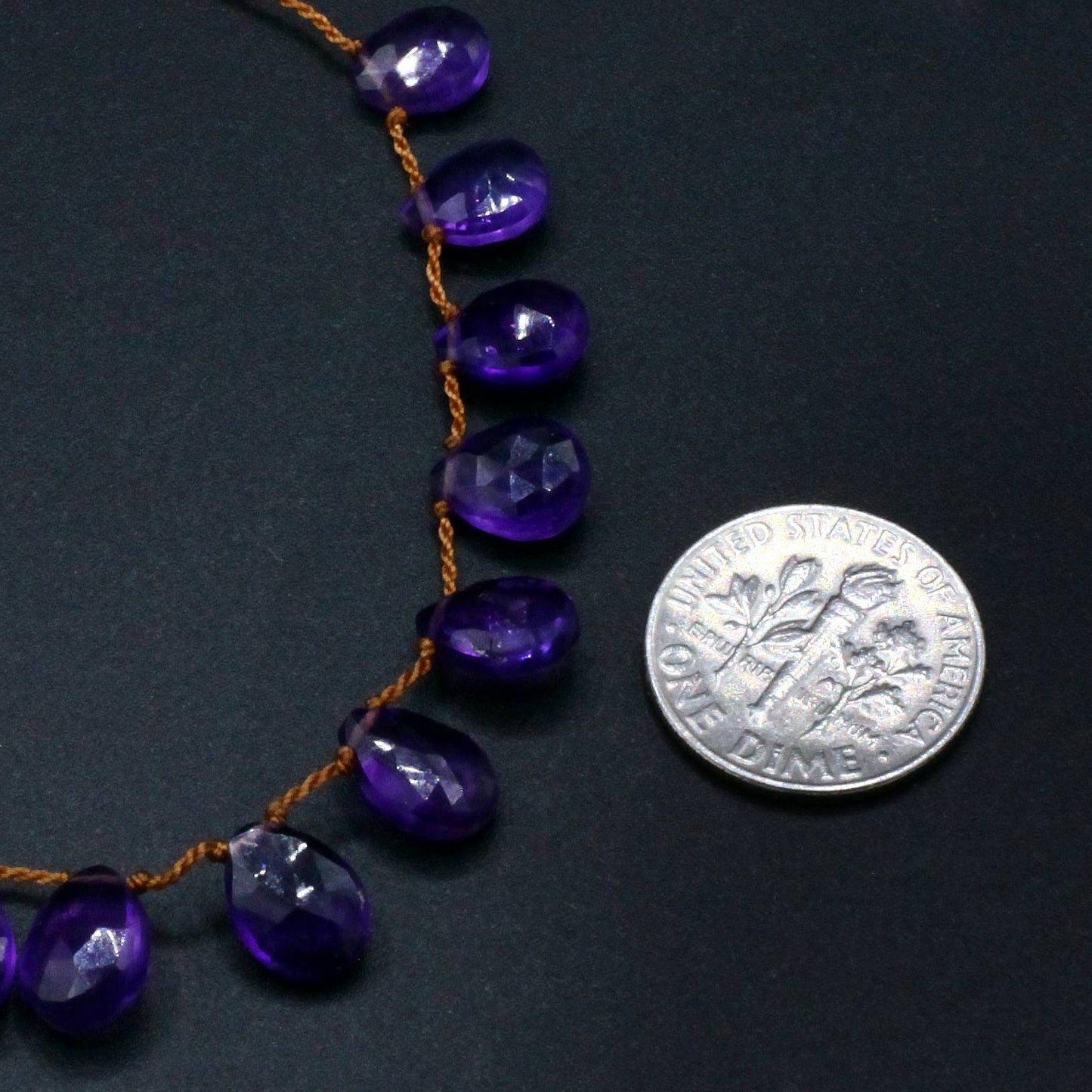 Lena Skadegard Jewels | Floating Amethyst Gemstone Tassel Necklace | Firecracker