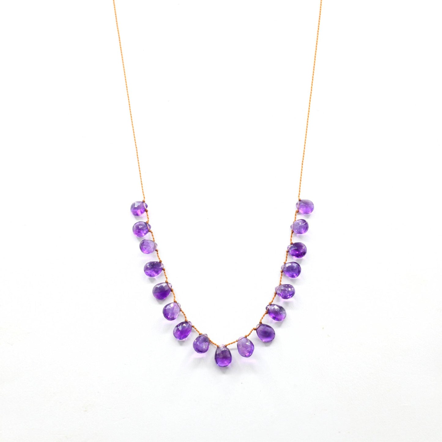 Lena Skadegard Jewels | Floating Amethyst Gemstone Tassel Necklace | Firecracker