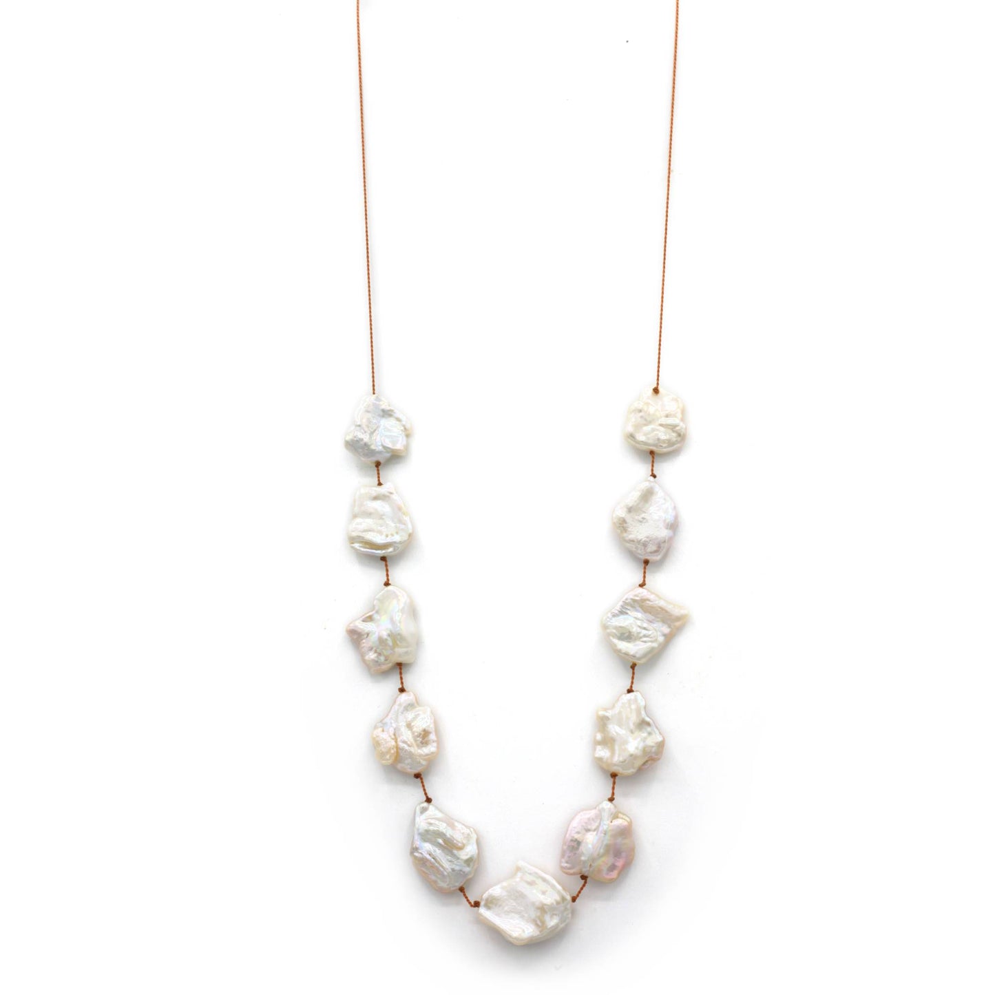 Lena Skadegard Jewelry | Floating Baroque Pearl Necklace | Firecracker