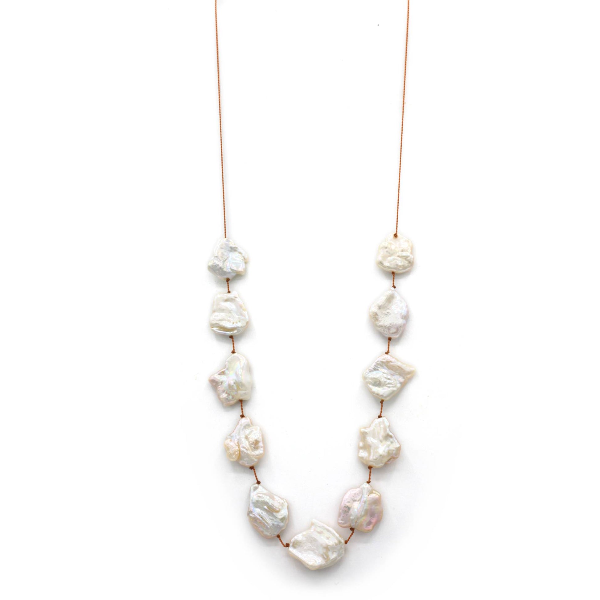 Lena Skadegard Jewelry | Floating Baroque Pearl Necklace | Firecracker
