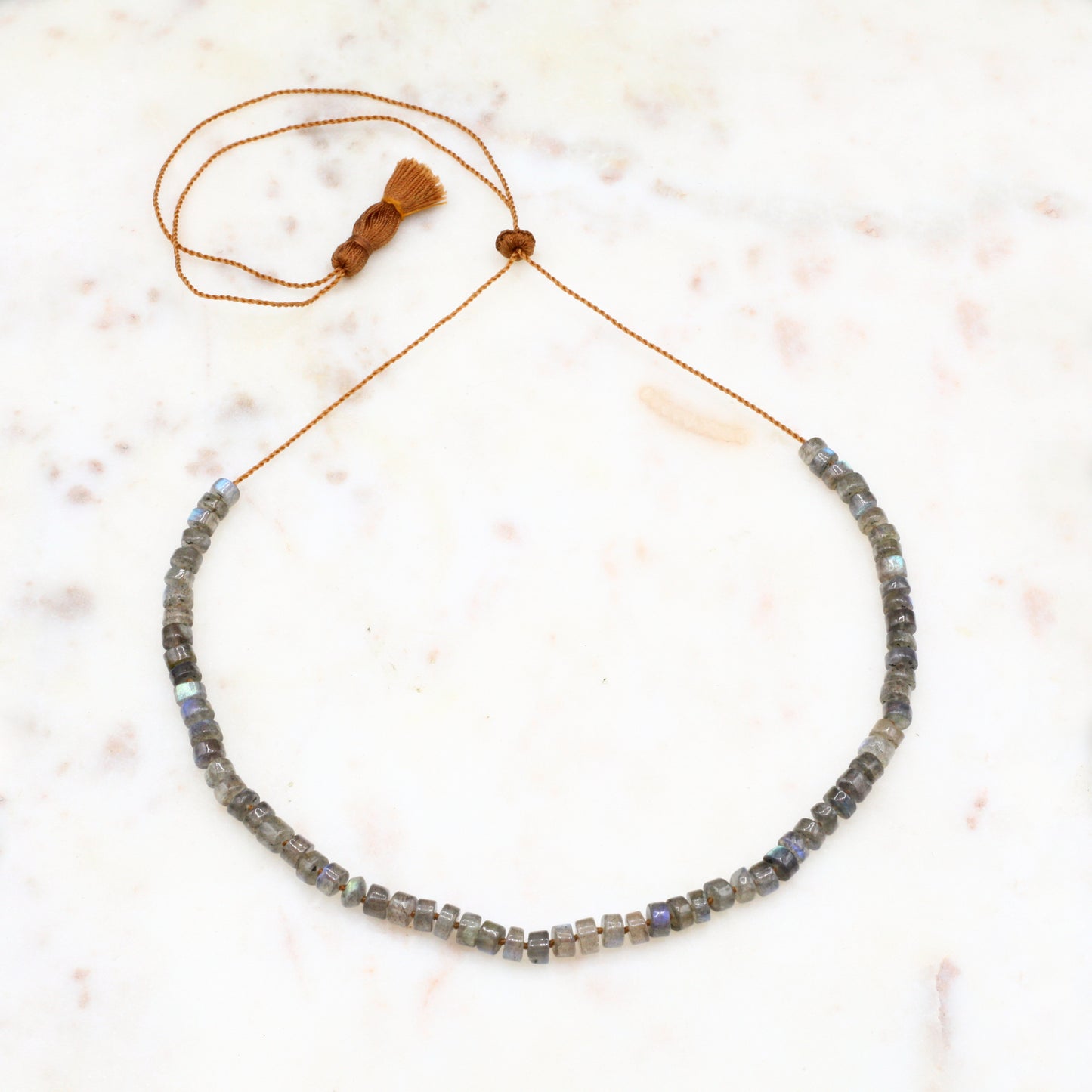 Lena Skadegard Jewels | Floating Labradorite Gemstone Tassel Necklace | Firecracker