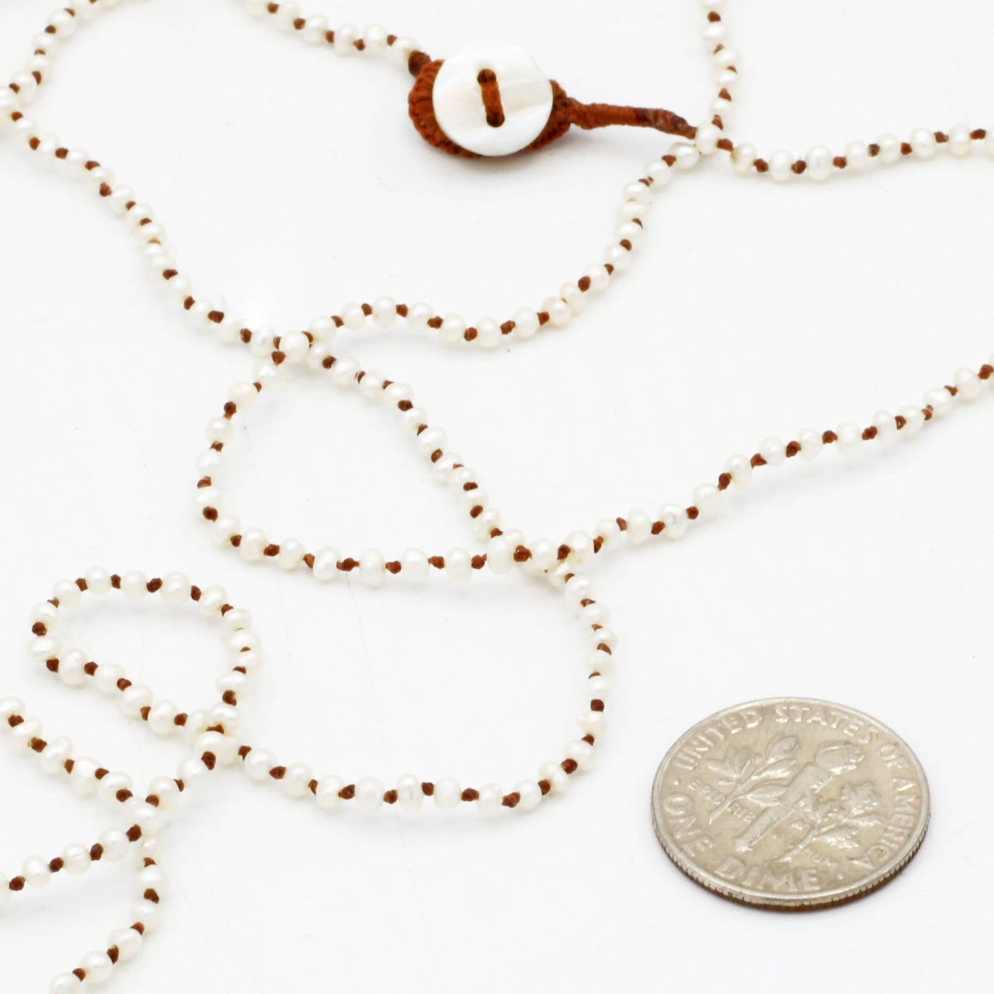 Lena Skadegard Jewels | Freshwater Tiny Pearl Button Necklace | Firecracker