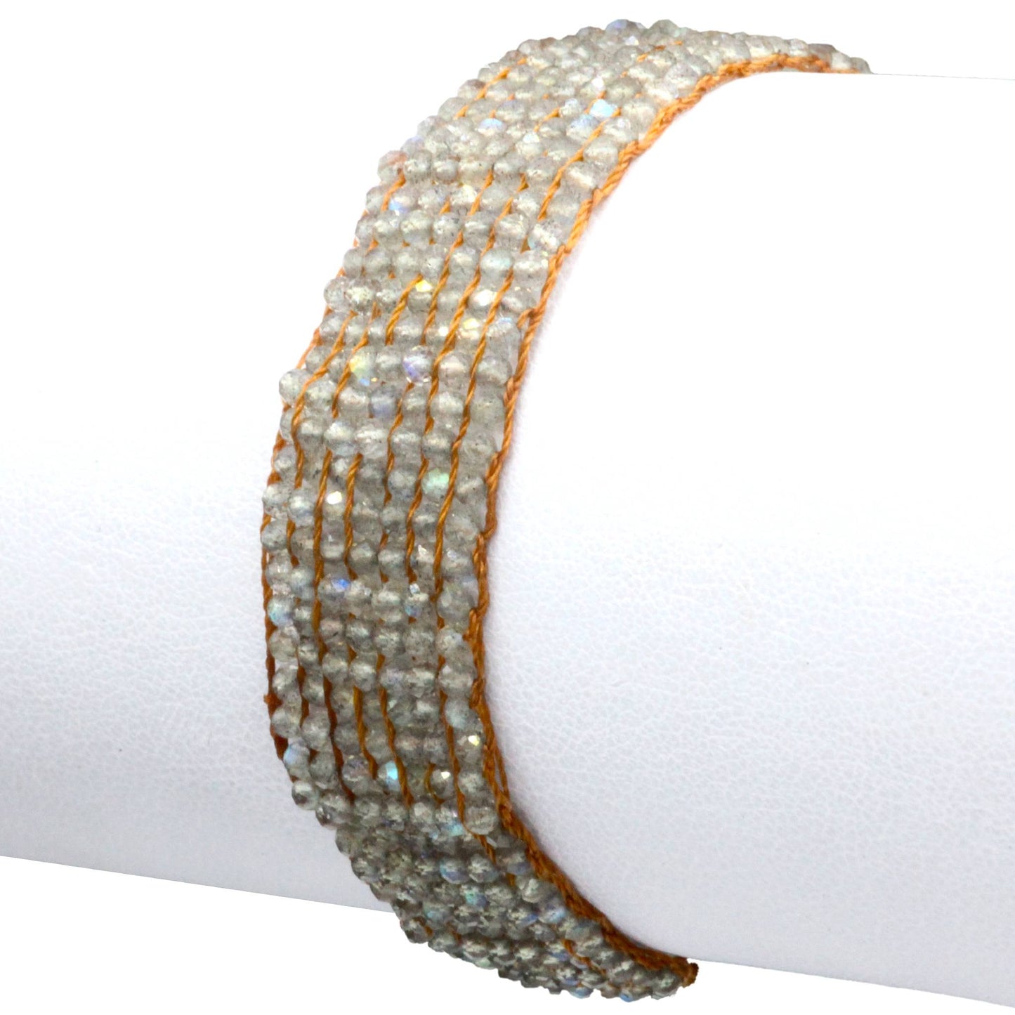 Lena Skadegard Jewels | Labradorite Gemstone Crochet Tassel Bracelet| Firecracker