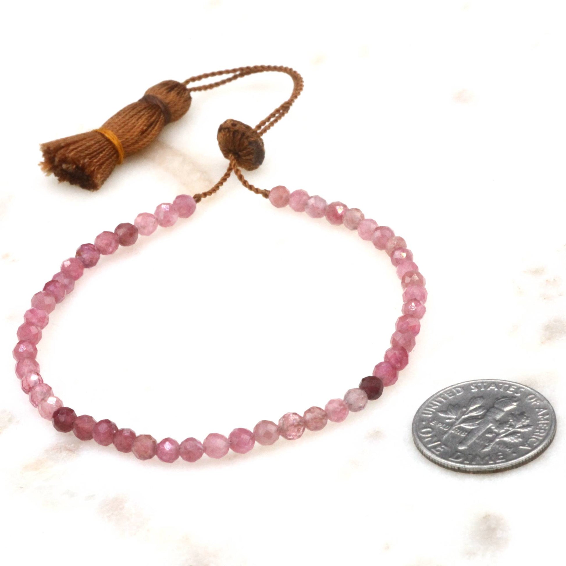 Lena Skadegard Jewels | Pink Tourmaline Gemstone Tassel Bracelet | Firecracker
