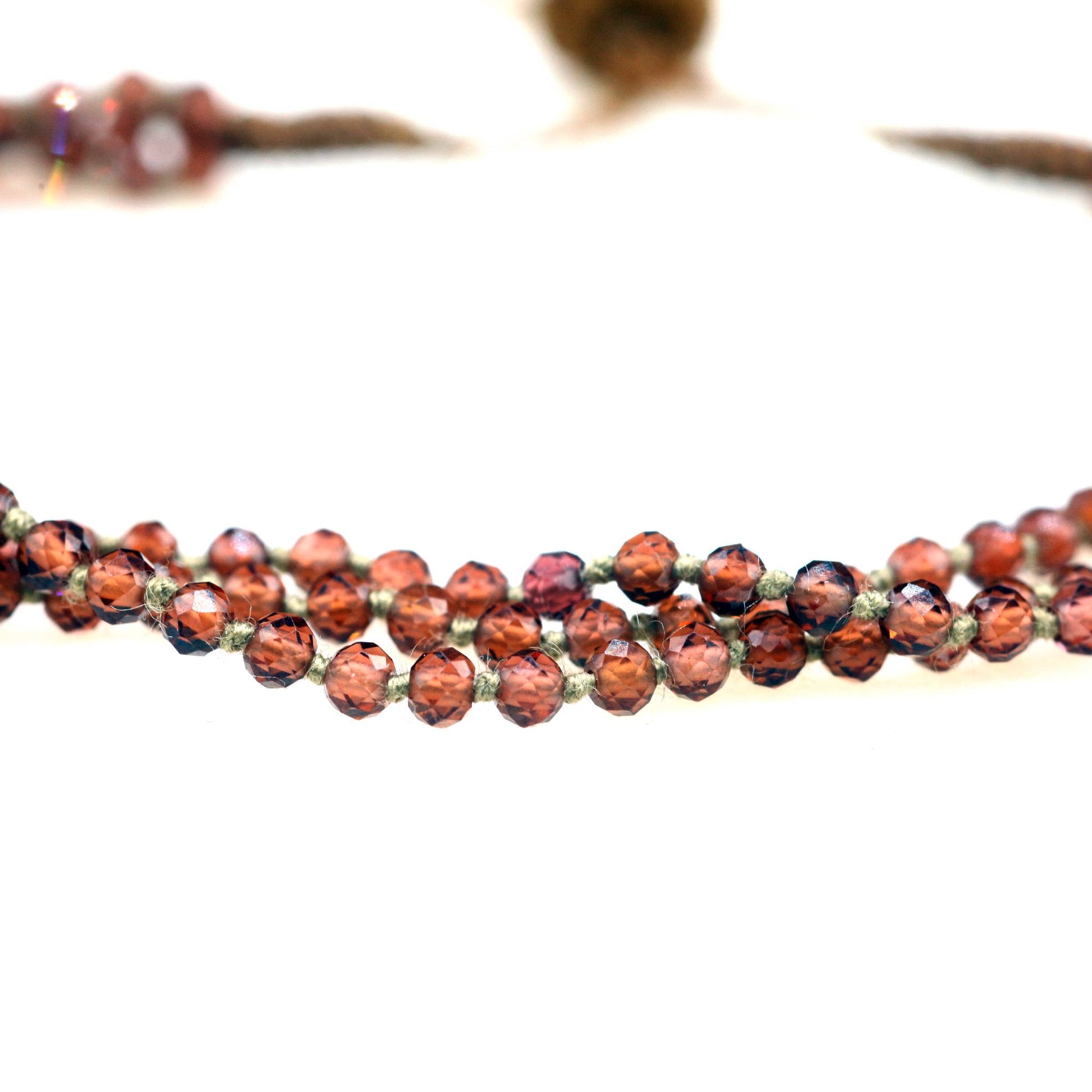 Lena Skadegard Jewelry | Red Garnet Gemstone Tassel Bracelet | Firecracker