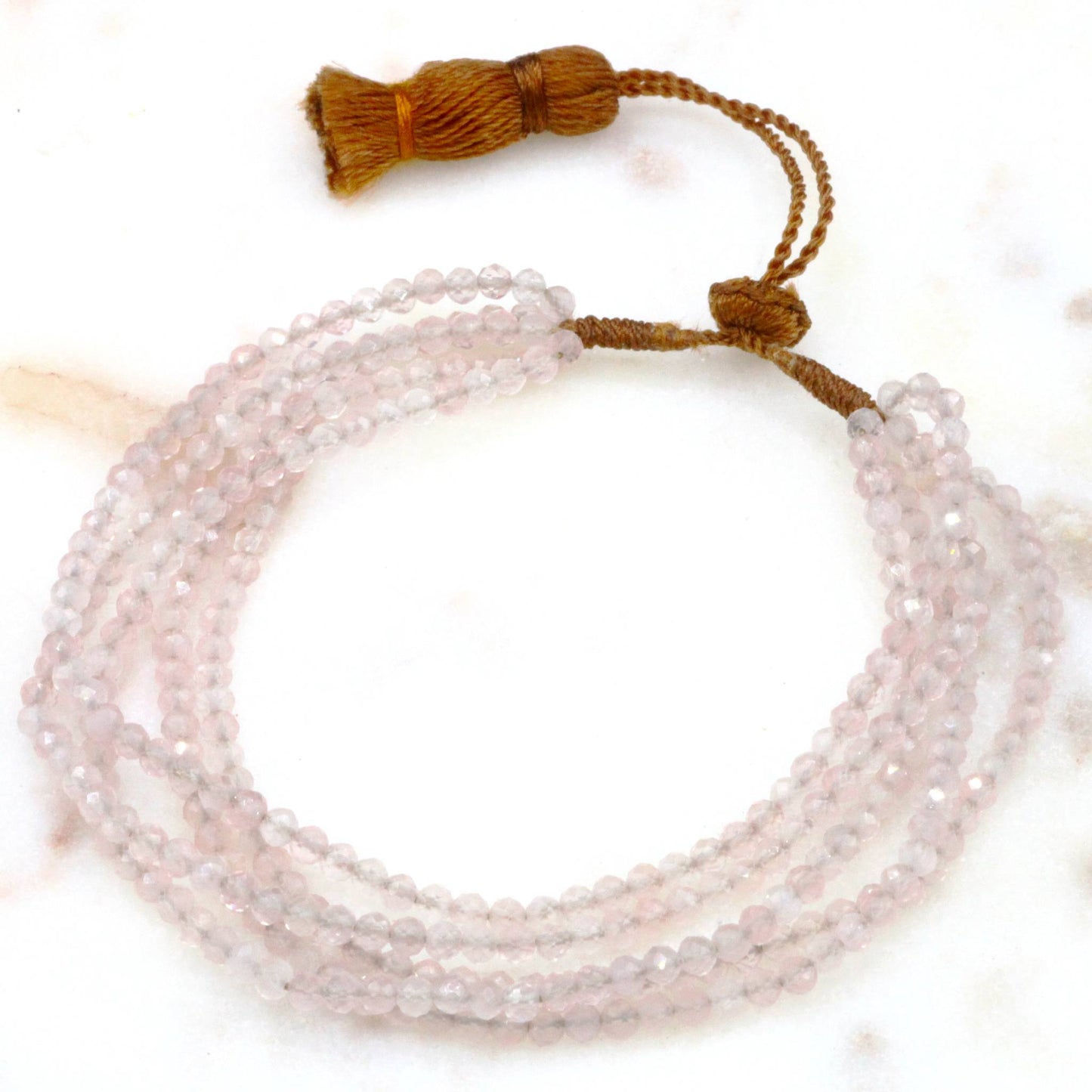 Lena Skadegard Jewelry | Rose Quartz Gemstone Tassel Bracelet | Firecracker