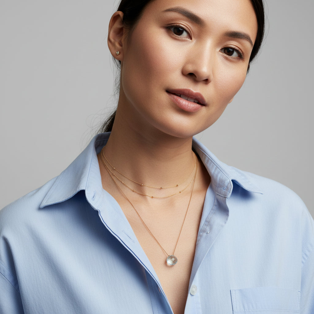 Aquamarine "Zen Gem" Necklace - Firecracker