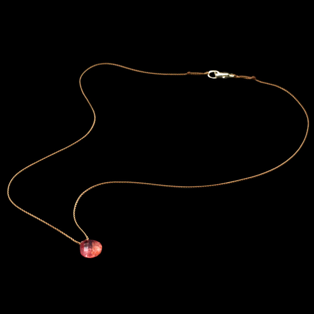 Margaret Solow Jewelry | Cherry Quartz "Zen Gem" Necklace | Firecracker