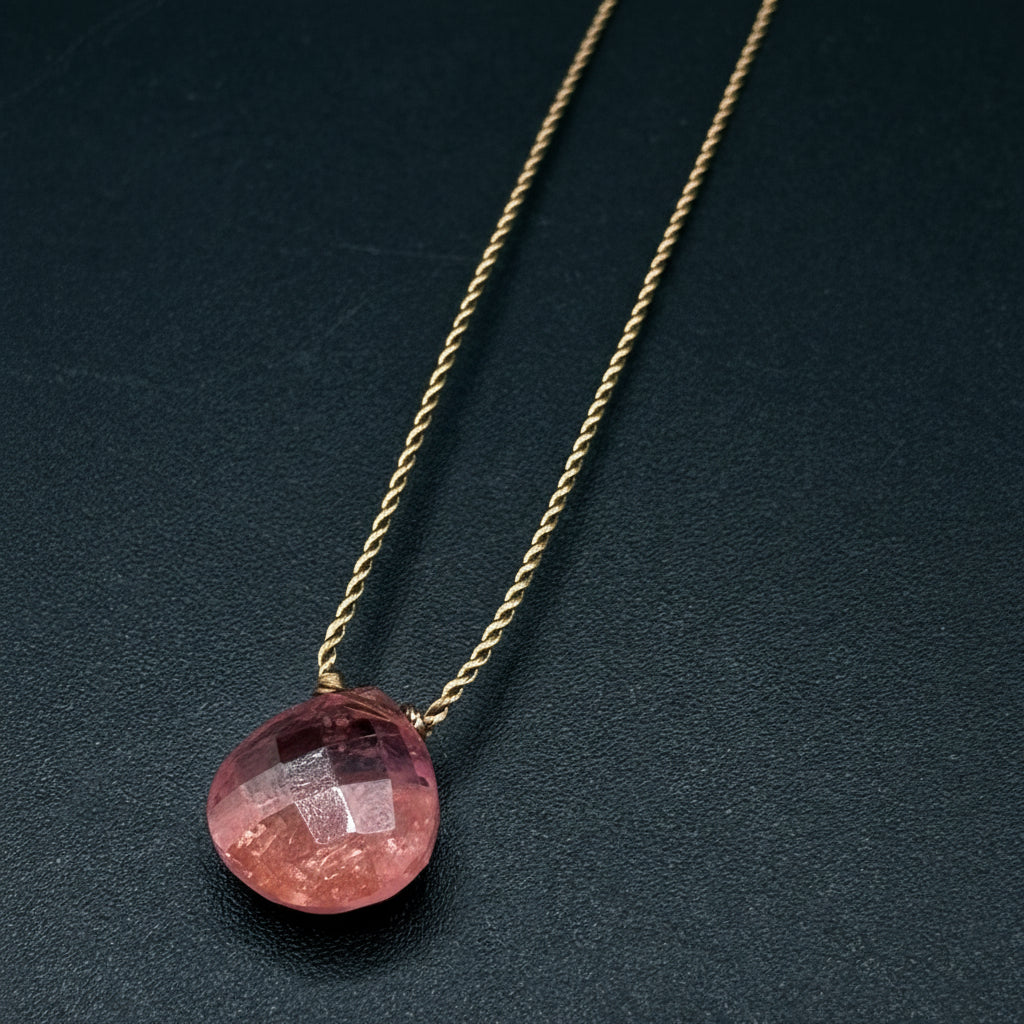 Margaret Solow Jewelry | Cherry Quartz "Zen Gem" Necklace | Firecracker