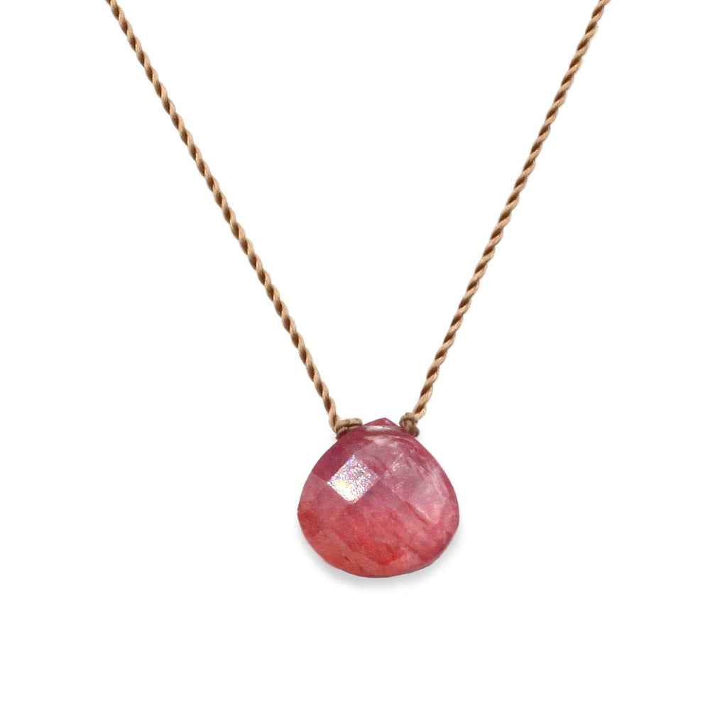 Margaret Solow Jewelry | Cherry Quartz "Zen Gem" Necklace | Firecracker