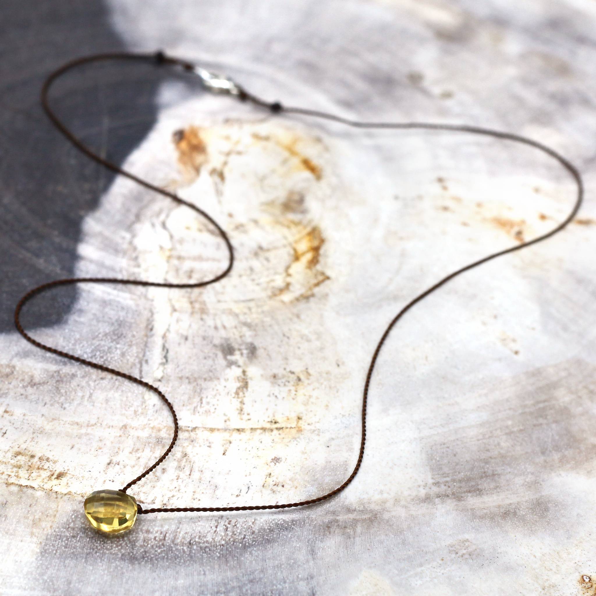 Margaret Solow Jewelry | Citrine "Zen Gem" Necklace | Firecracker