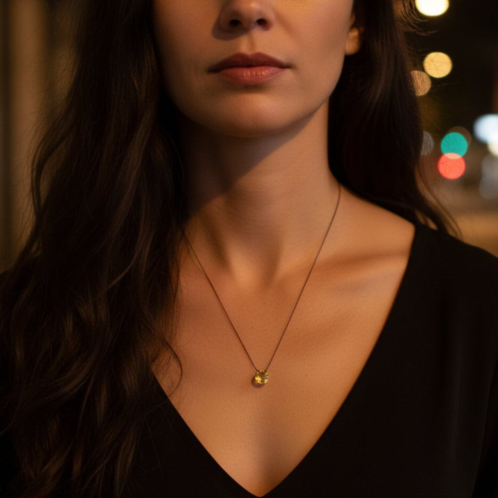 Margaret Solow Jewelry | Citrine "Zen Gem" Necklace | Firecracker