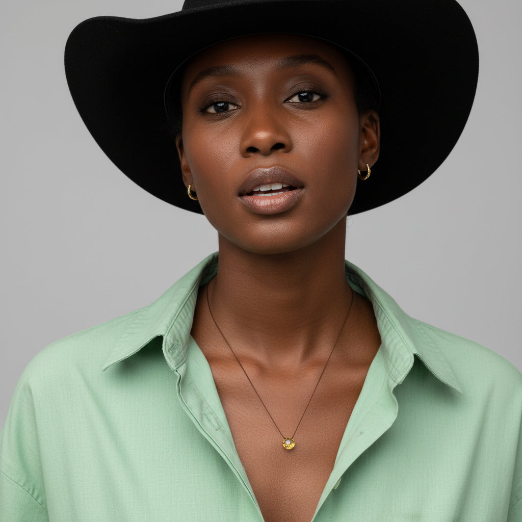 Margaret Solow Jewelry | Citrine "Zen Gem" Necklace | Firecracker