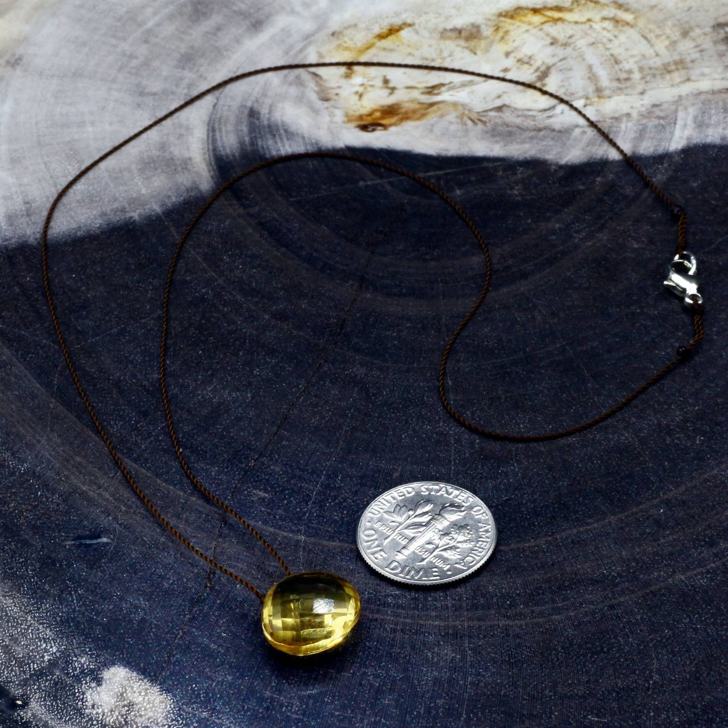 Margaret Solow Jewelry | Citrine "Zen Gem" Necklace | Firecracker