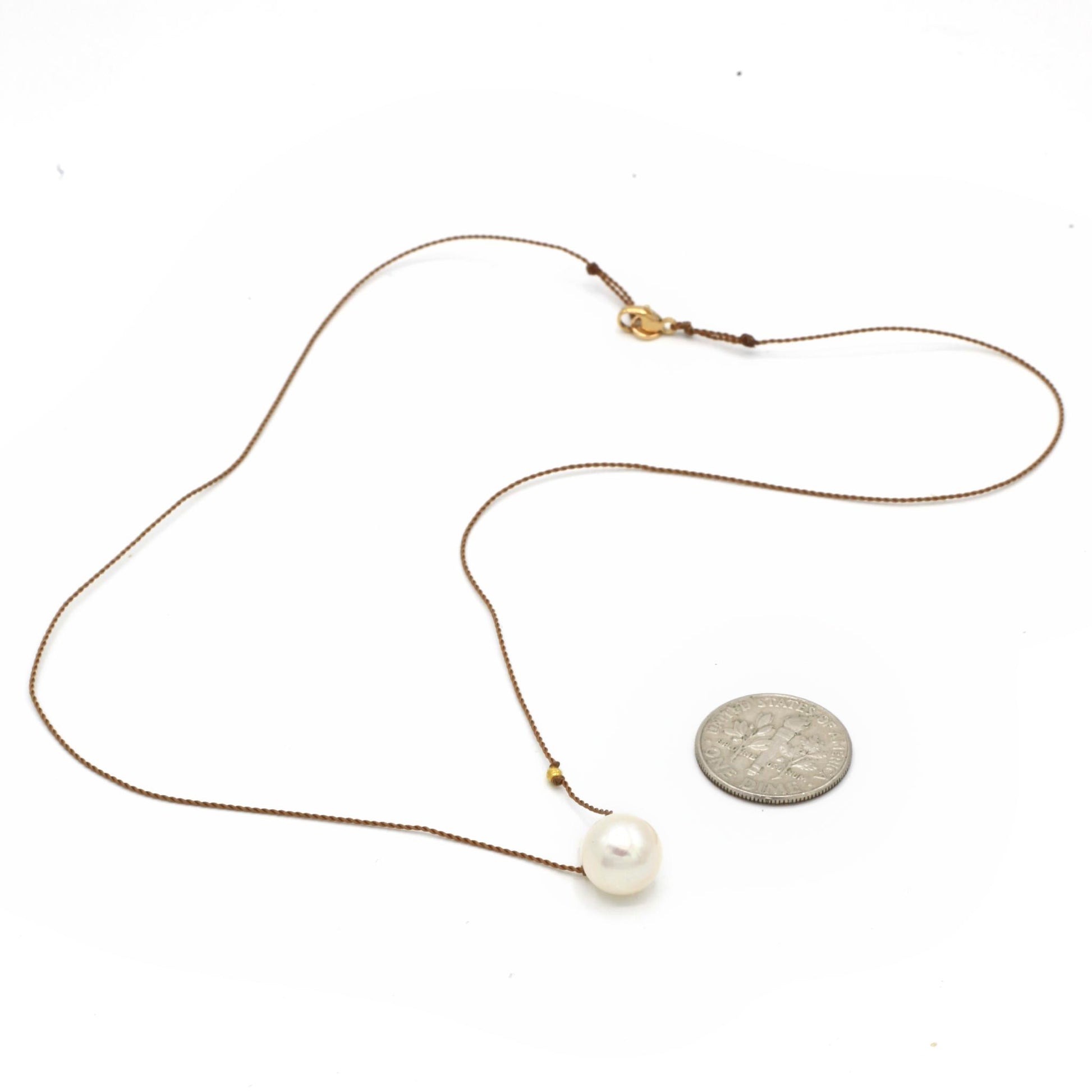 Margaret Solow Jewelry | Freshwater Baroque Pearl + 18k Gold Bead Drop Necklace | Firecracker