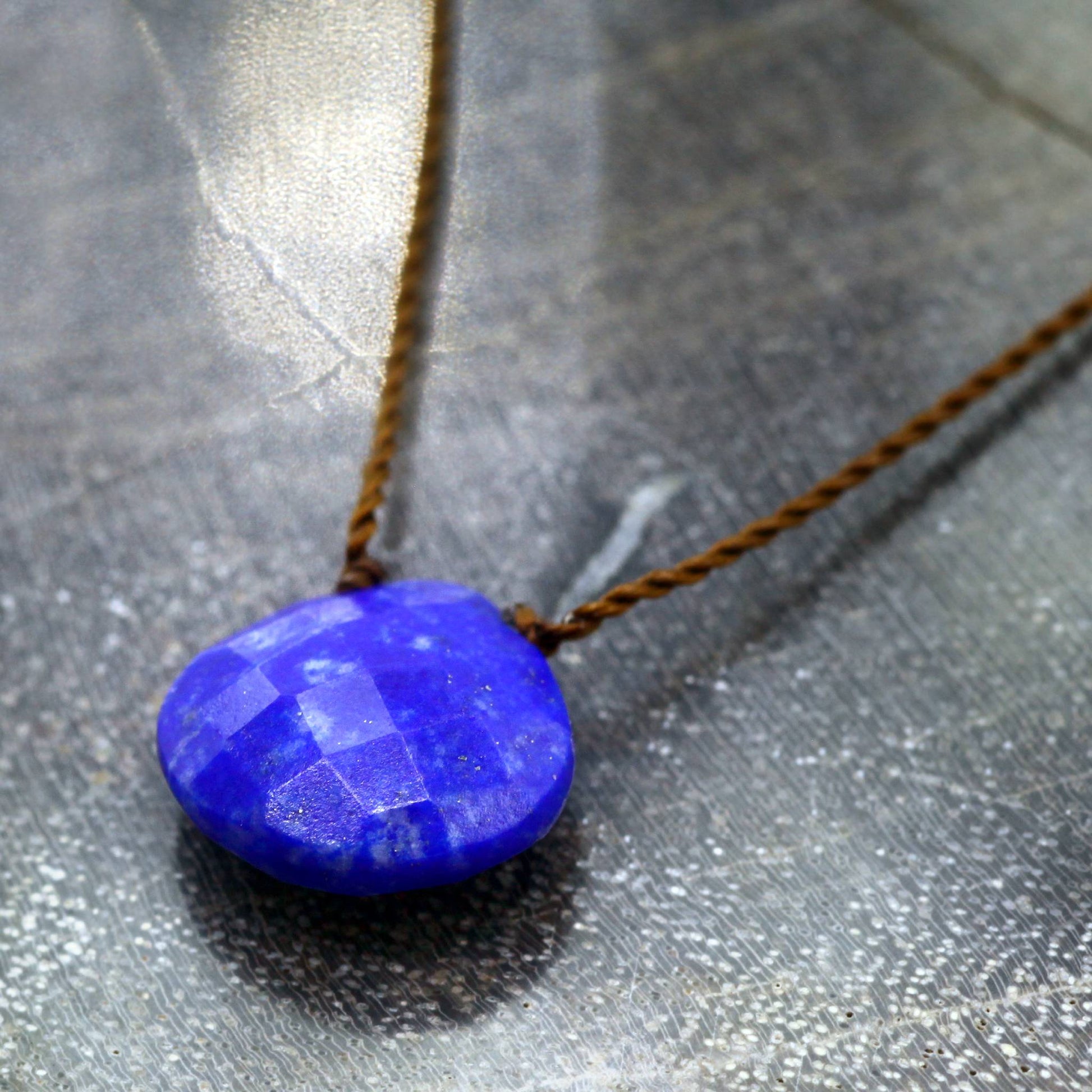 Margaret Solow Jewelry | Lapis "Zen Gem" Necklace | Firecracker