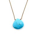 Margaret Solow Jewelry | Sleeping Beauty Turquoise "Zen Gem" Necklace | Firecracker