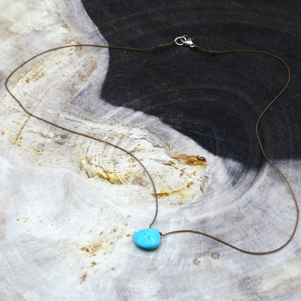 Margaret Solow Jewelry | Sleeping Beauty Turquoise "Zen Gem" Necklace | Firecracker