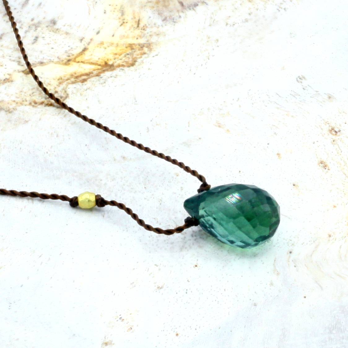 Margaret Solow Jewelry | Tourmaline "Zen Gem" Necklace | Firecracker