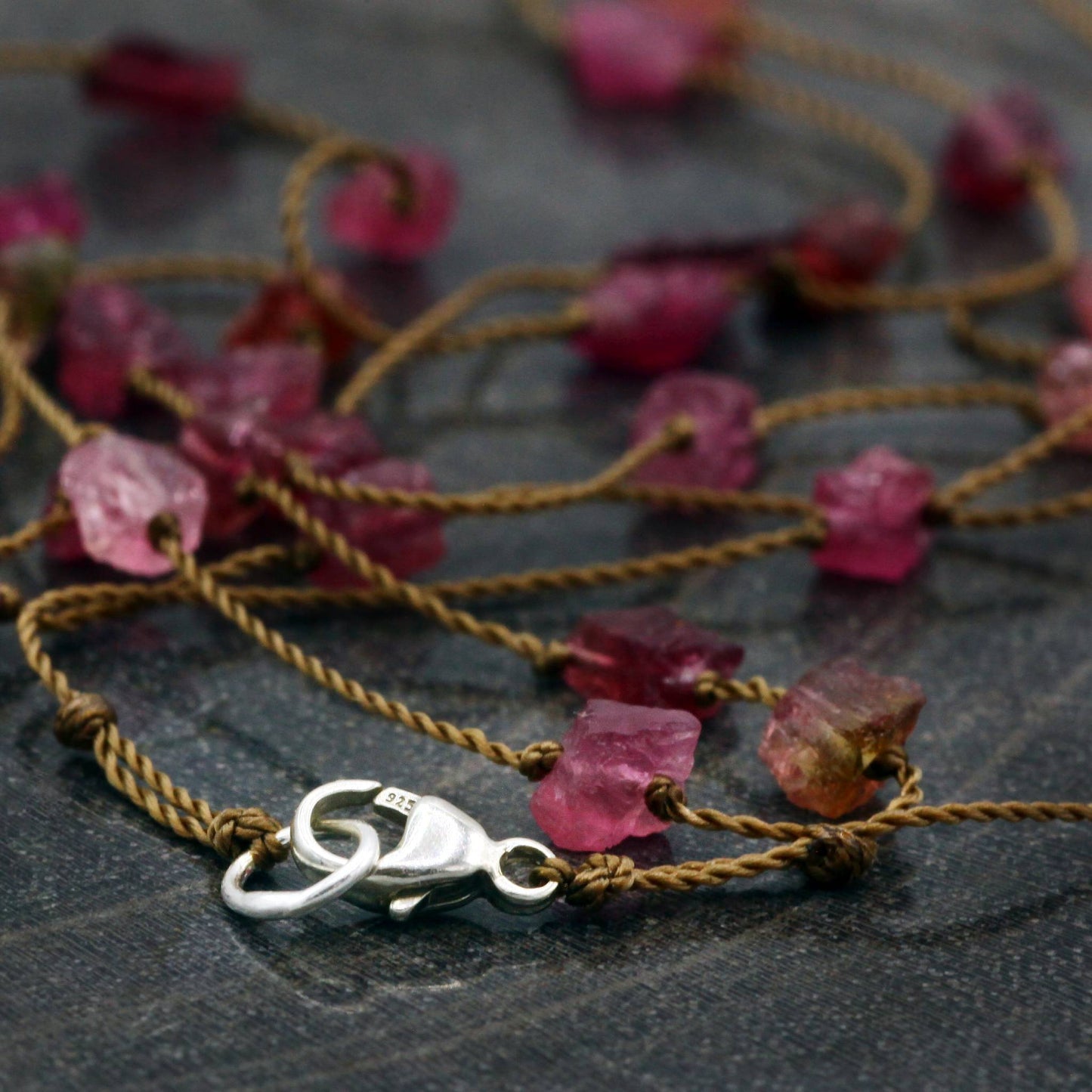 Margaret Solow Jewelry | Tourmaline Gemstone Strand Necklace | Firecracker