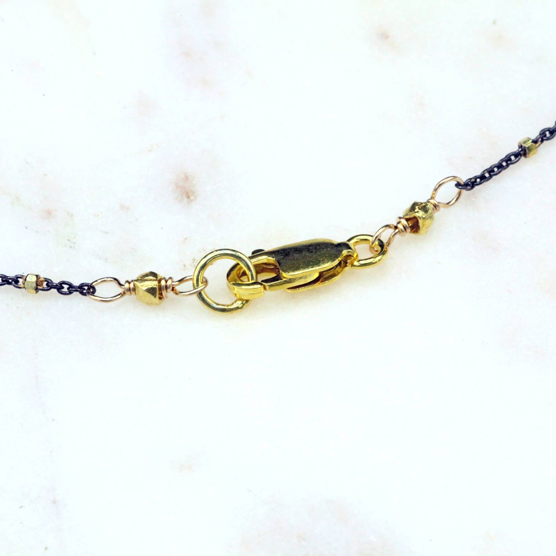 Robindira Unsworth Jewelry | Diamond Slice + 22k Gold Vermeil Collar Necklace | Firecracker