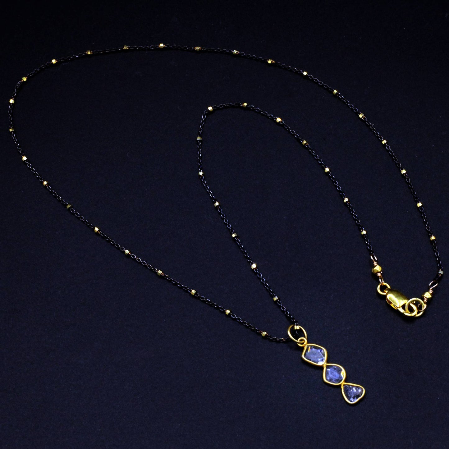 Robindira Unsworth Jewelry | Diamond Slice + 22k Gold Vermeil Collar Necklace | Firecracker