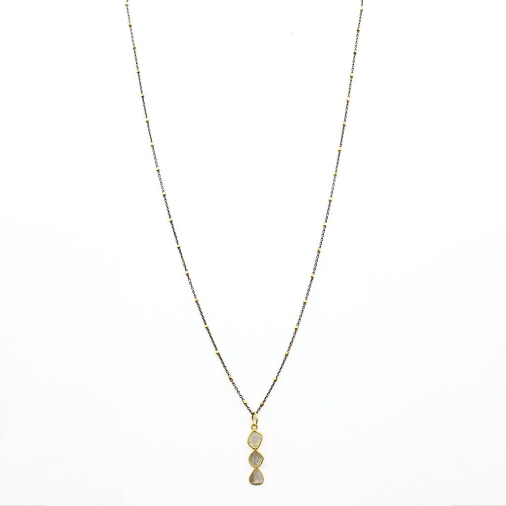 Robindira Unsworth Jewelry | Diamond Slice + 22k Gold Vermeil Collar Necklace | Firecracker