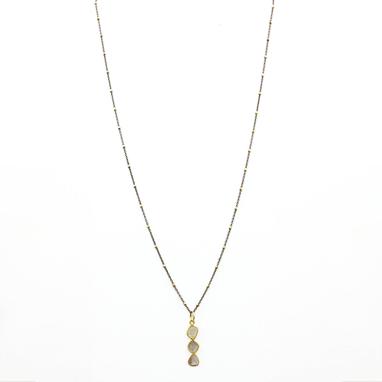 Robindira Unsworth Jewelry | Diamond Slice + 22k Gold Vermeil Collar Necklace | Firecracker