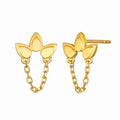 Satya Jewelry | "Bloom of Hope" Lotus Chain Earrings | Firecracker