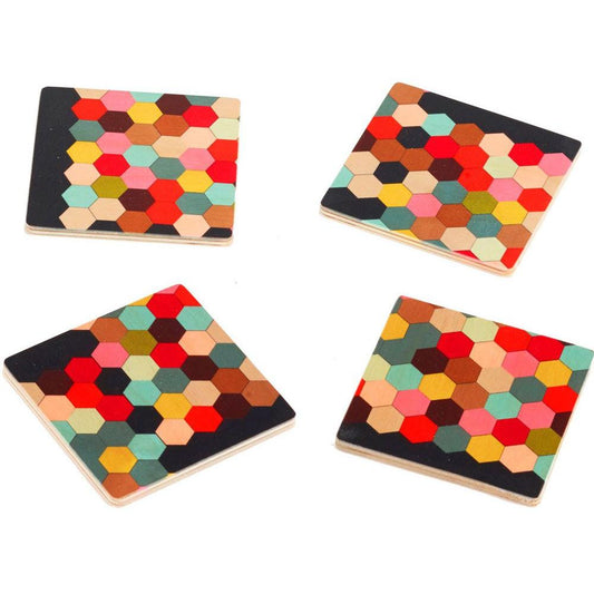 Wolfum | "Honeycomb" Coasters | Firecracker