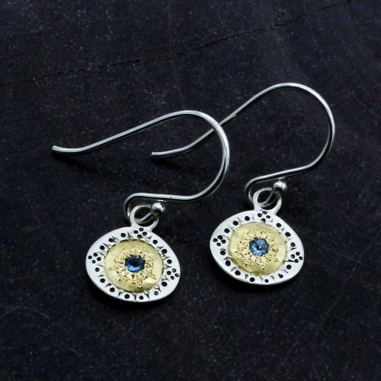 Adel Chefridi Studio | Aquamarine + 18k Yellow Gold "Seeds of Harmony" Gemstone Earrings | Firecracker