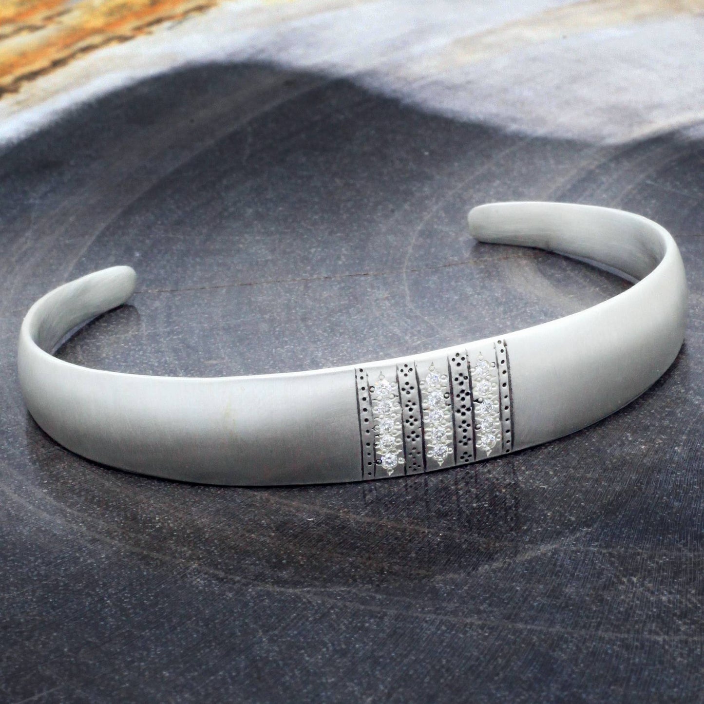 Adel Chefridi Studio | Diamond "Nomad" Cuff Bracelet | Firecracker