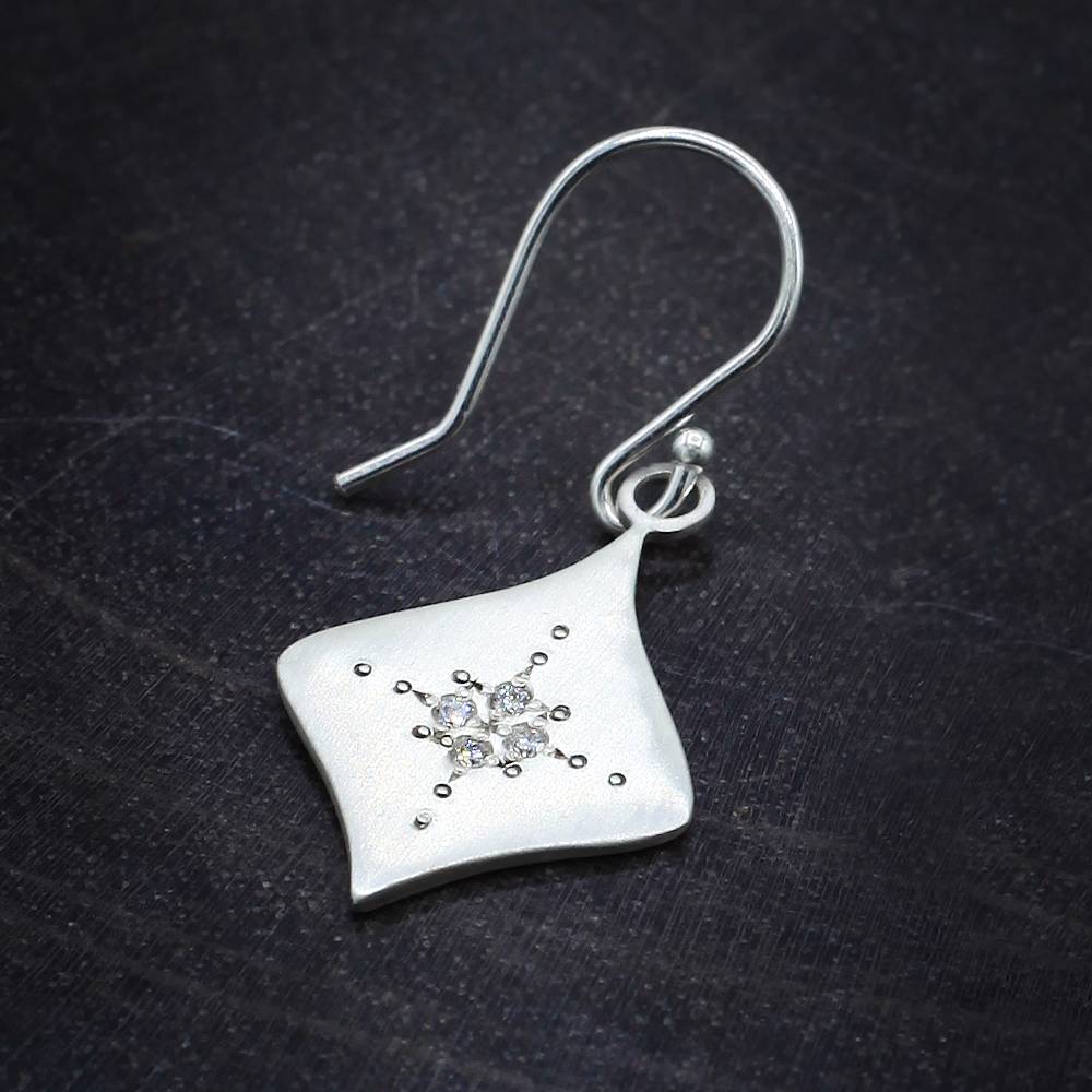 Adel Chefridi Studio | Diamond + Sterling "Silver Night" Earrings | Firecracker