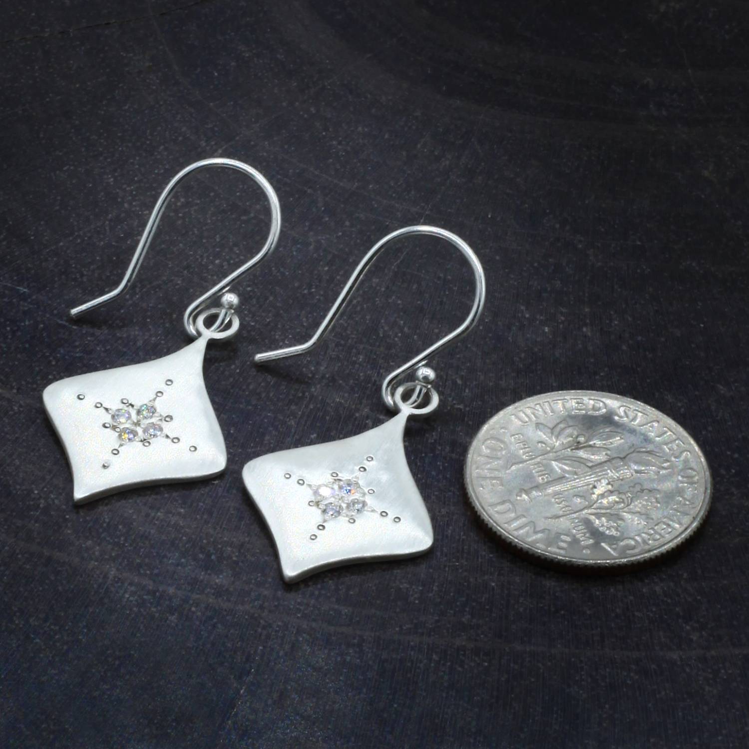 Adel Chefridi Studio | Diamond + Sterling "Silver Night" Earrings | Firecracker