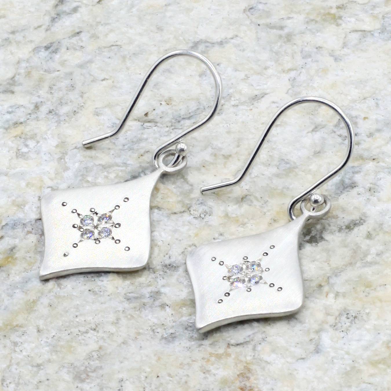 Adel Chefridi Studio | Diamond + Sterling "Silver Night" Earrings | Firecracker