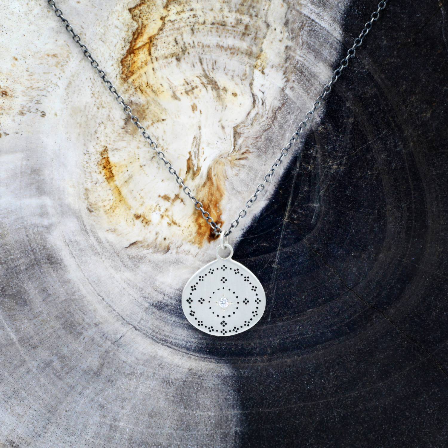 Adel Chefridi Studio | Diamond + Sterling Silver Nostalgia Pendant Necklace | Firecracker