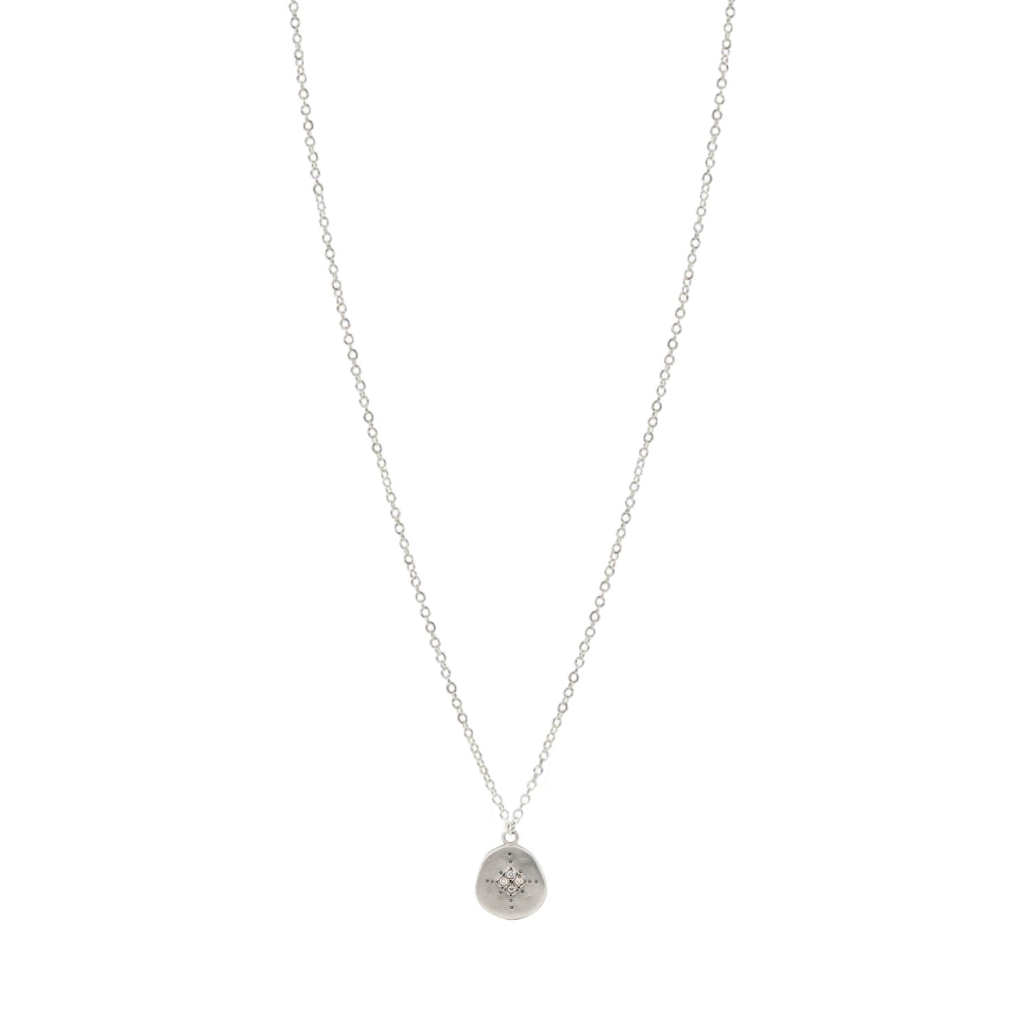 Adel Chefridi Studio | Diamond + Sterling Silver Organic Four Star Pendant Necklace | Firecracker