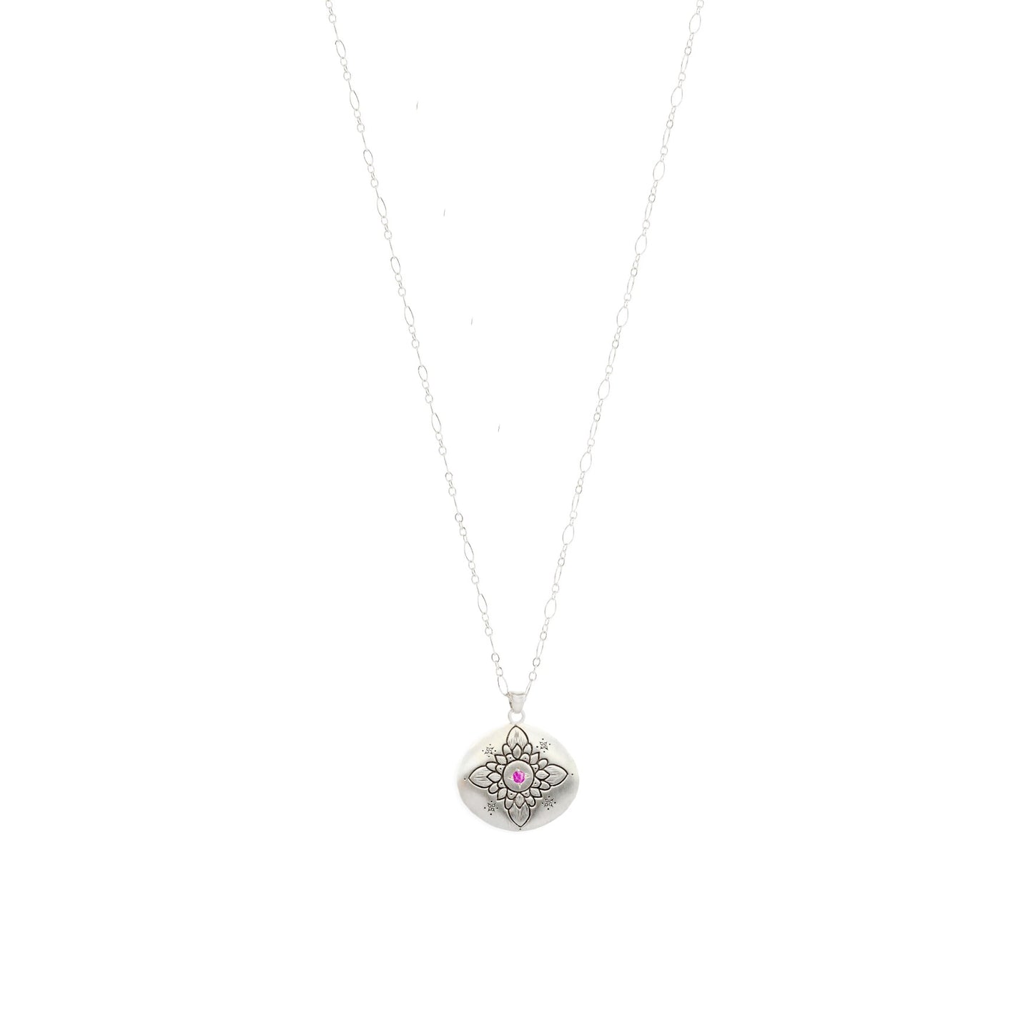 Adel Chefridi Studio | Pink Sapphire "Lotus" Pendant Necklace | Firecracker