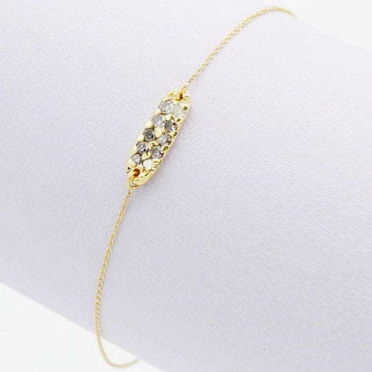 Aili Jewelry | Greta Grey Diamond + 14k Gold Bracelet | Firecracker