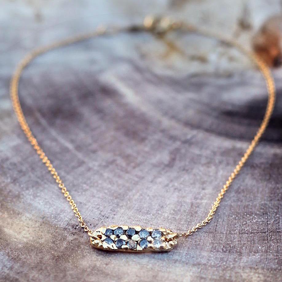 Aili Jewelry | Greta Grey Diamond + 14k Gold Bracelet | Firecracker