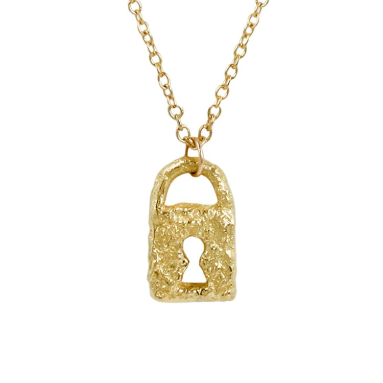 Aili Jewelry | Magic Padlock + 18k Gold Necklace | Firecracker