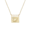 Aili Jewelry | Saturn Diamond + 14K Gold Postcard Charm Necklace | Firecracker