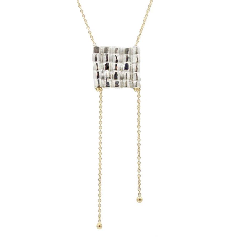 Aili Jewelry | Pebble + 14K Gold Pendant Necklace | Firecracker