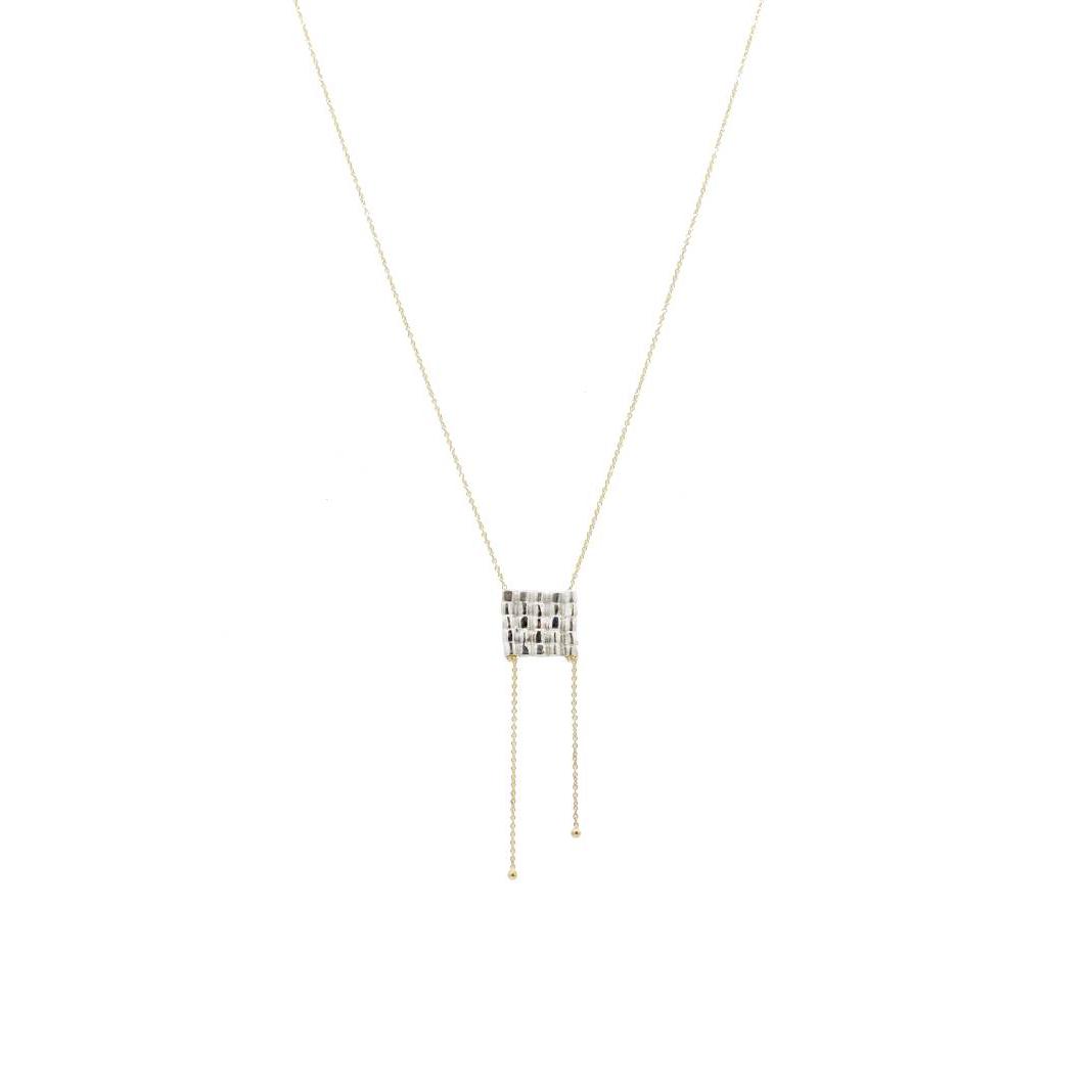 Aili Jewelry | Pebble + 14K Gold Pendant Necklace | Firecracker