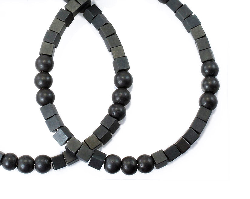 Ann Lightfoot | Hematite Hoop Earrings | Slate Grey | Firecracker