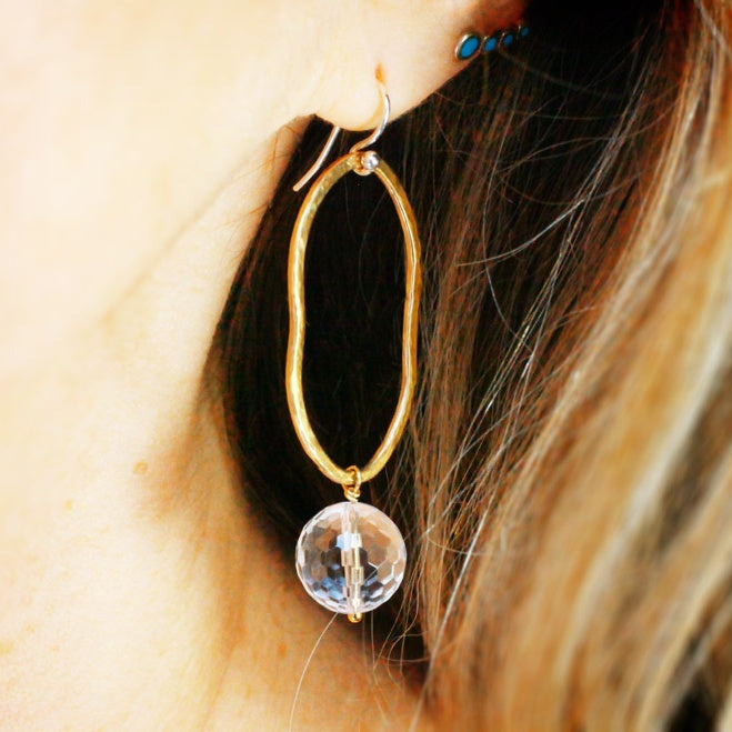 “Crystal Ball” Statement Earrings | Firecracker