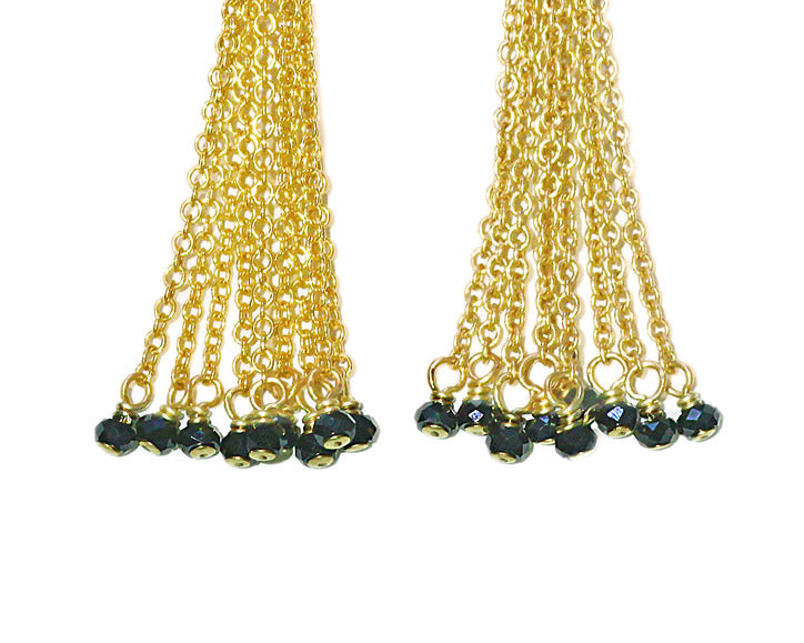 Dana Kellin Jewelry | Black Spinel Bow Dangle Earrings | Firecracker