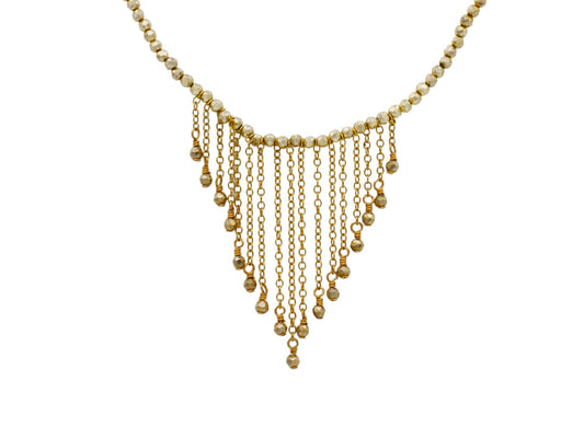 Dana Kellin Jewelry | Silver + Pyrite 14k Gold Fill Chain Choker | Firecracker