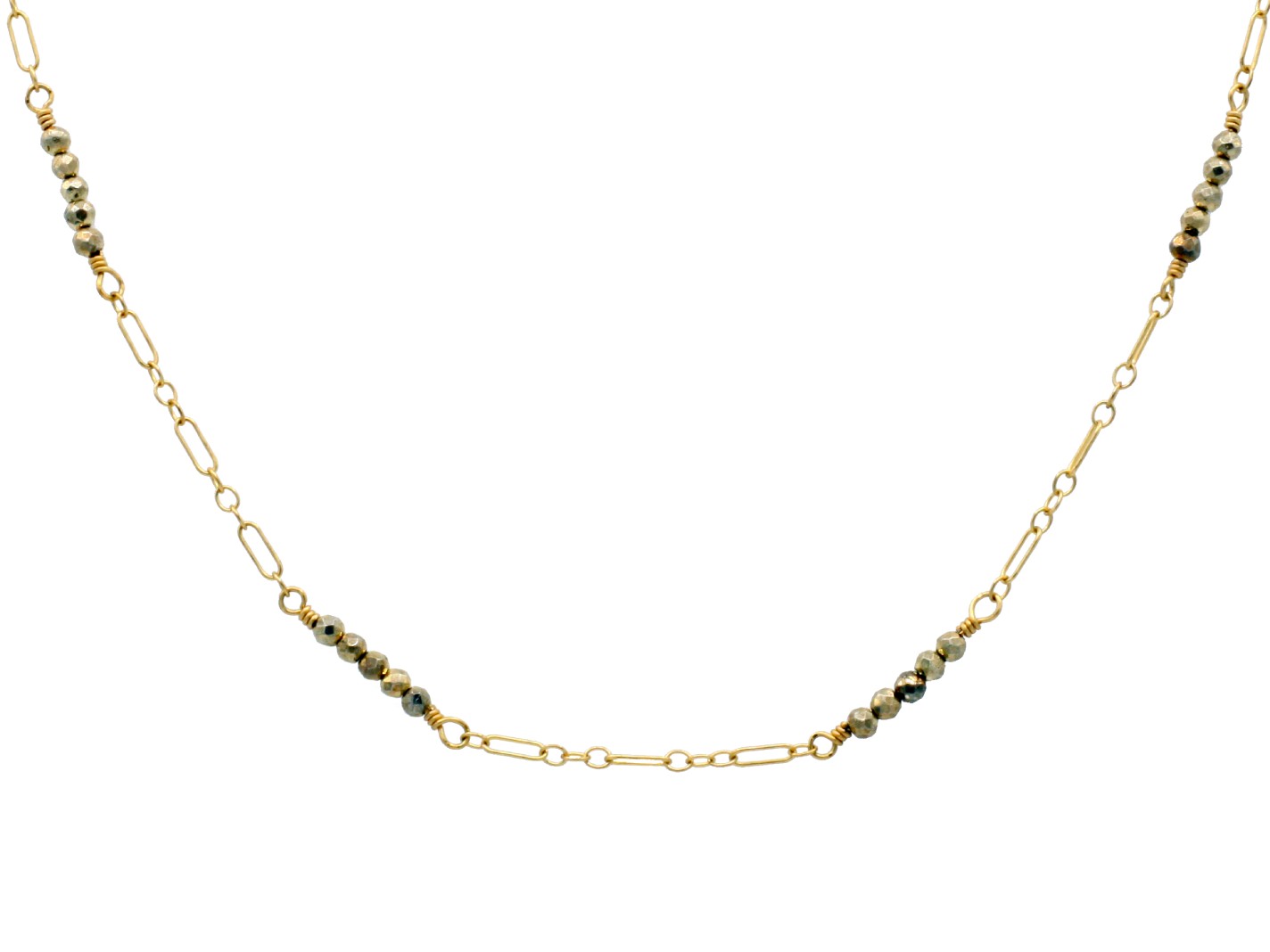 Dana Kellin Jewelry | Silver + Pyrite Layering Necklace | Firecracker