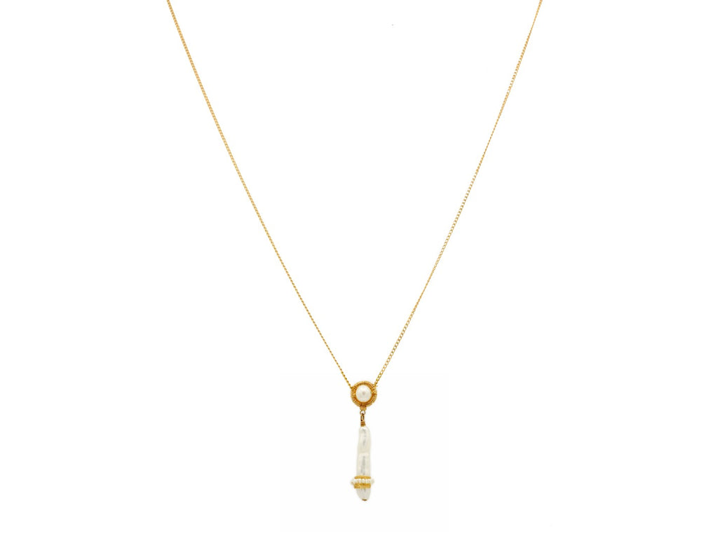 Dana Kellin Jewelry | Wrapped Freshwater Pearl Pendant Necklace | Firecracker